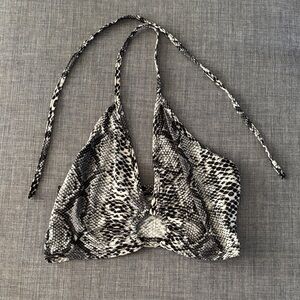 Snake Print Halter Top